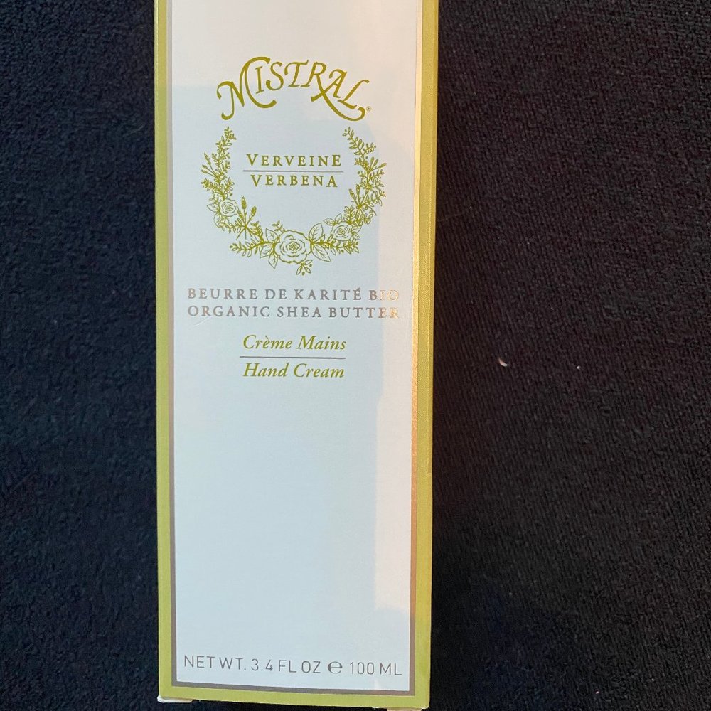 Mistral VERBENA Organic Shea Butter Hand Cream NWT